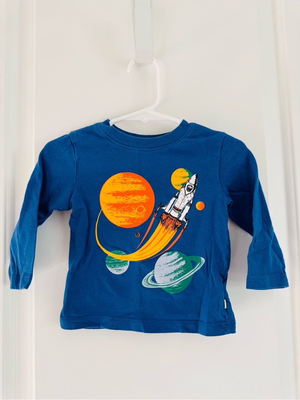 Baby Gap (6-12 mo.) Blue Space Rocket Long-Sleeve Tee
